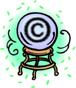 crystal ball with copyright symbol