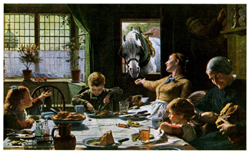 Family Dinner Painting
