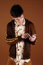 teen writing text message