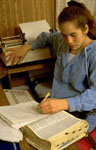 Writer with Dictionary