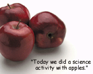 Today we did a science lesson with apples