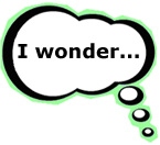 I wonder speech bubble