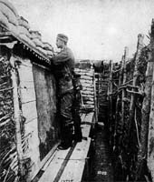 WWI soldier in trenches