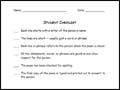 Screenshot of Student Checklist