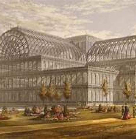 The Crystal Palace hosted the first display of life-size dinosaur replicas in 1854.