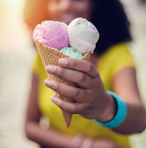 Commercial ice cream is first sold in the U.S. in 1786.