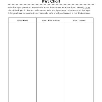 K-W-L Chart